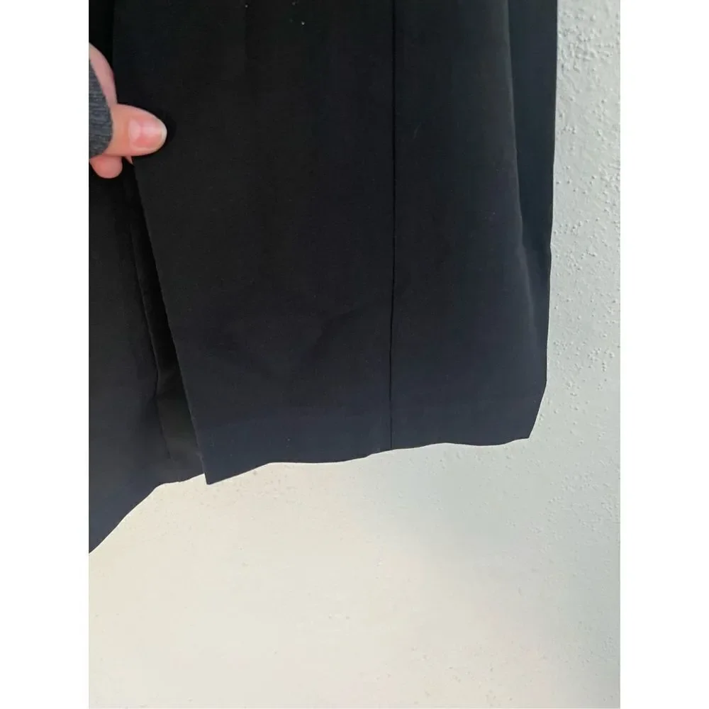 Laura Scott Woman Black Poly Pull On Pant Full Length, Size 10PS